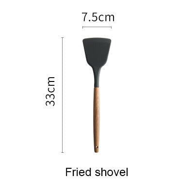 Silicone Spatula Heat-resistant Soup Spoon Non-stick Special Cooking Shovel Kitchen Tools - Ali Teq