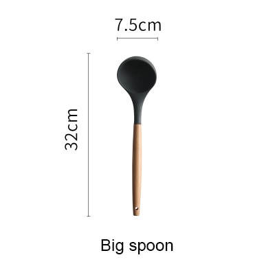 Silicone Spatula Heat-resistant Soup Spoon Non-stick Special Cooking Shovel Kitchen Tools - Ali Teq