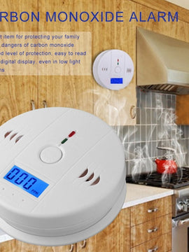 LESHP CO Gas Sensor Detector Carbon Monoxide Poisoning Alarm Detector LCD Photoelectric Independent 85dB Warning High Sensitive - Ali Teq