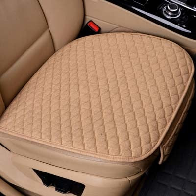 Linen Fabric Car Seat Cover Four Seasons Front Rear Flax Cushion Breathable Protector Mat Pad Auto accessories Universal Size - Ali Teq