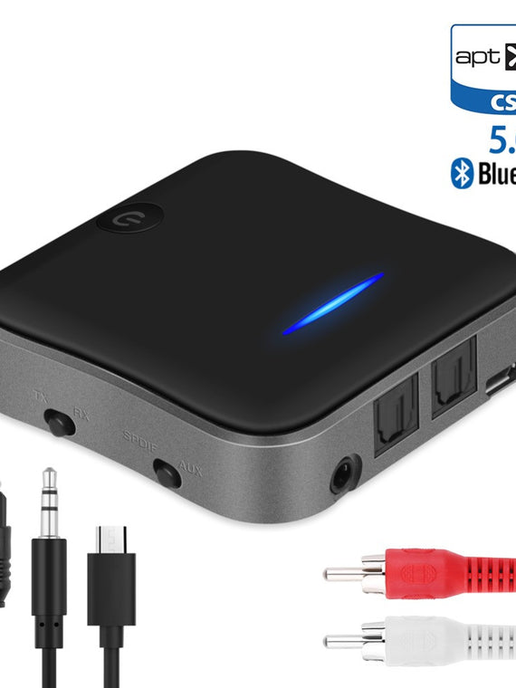 CSR8675 Bluetooth Transmitter 5.0 APTX HD Adapter 3.5mm/SPDIF/Digital Optical Toslink for Car Speaker, Bluetooth Audio Receiver - Ali Teq