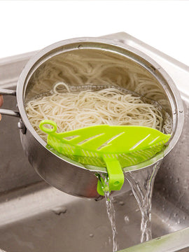 Hoomall 1Pc Leaf Shaped Rice Wash Gadget Noodles Spaghetti Beans Colanders & Strainers Kitchen Fruit&Vegetable Cleaning Tool - Ali Teq